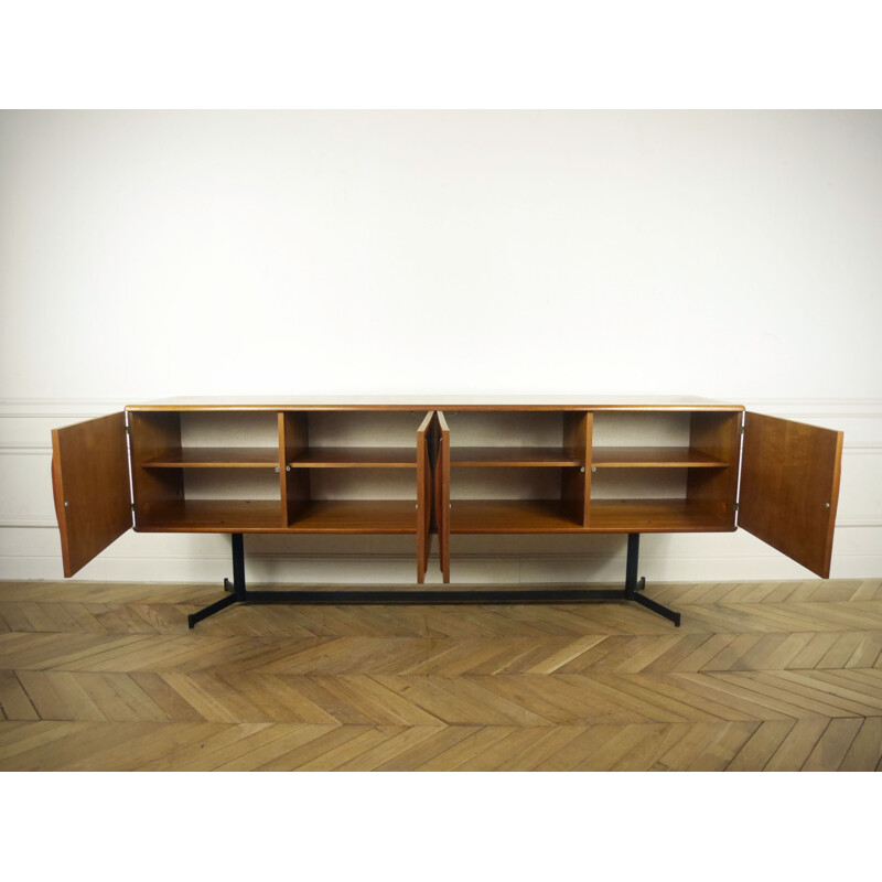 Vintage minimalist sideboard in teak - 1960s