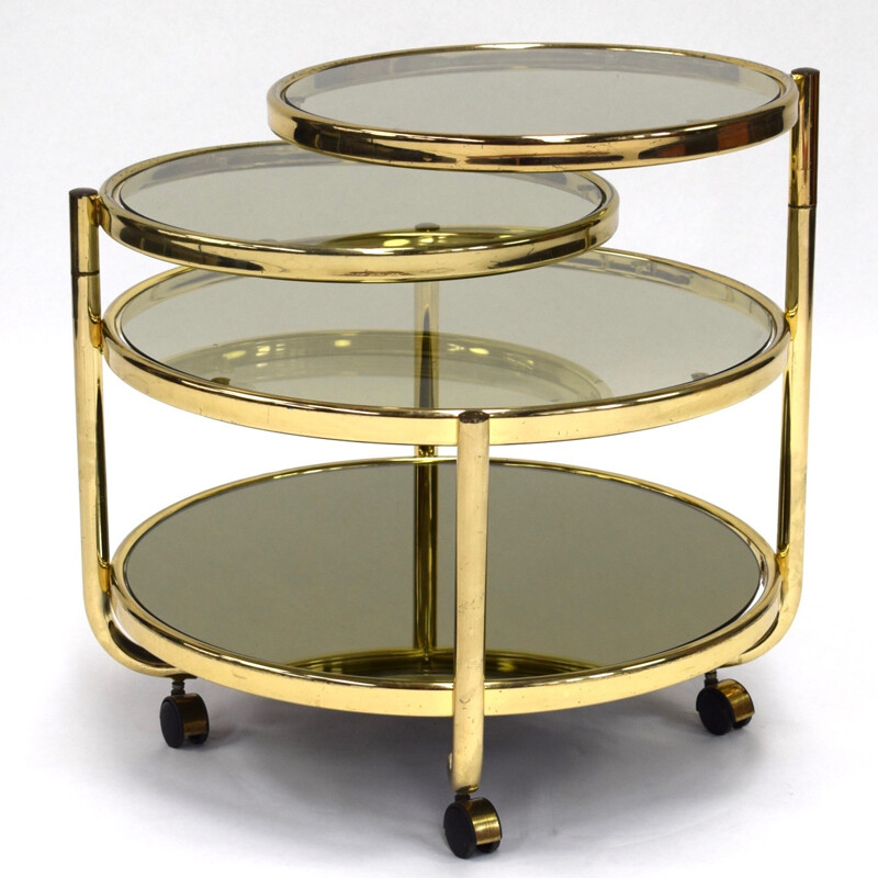 Vintage Hollywood Regency coffee table in brass - 1970s