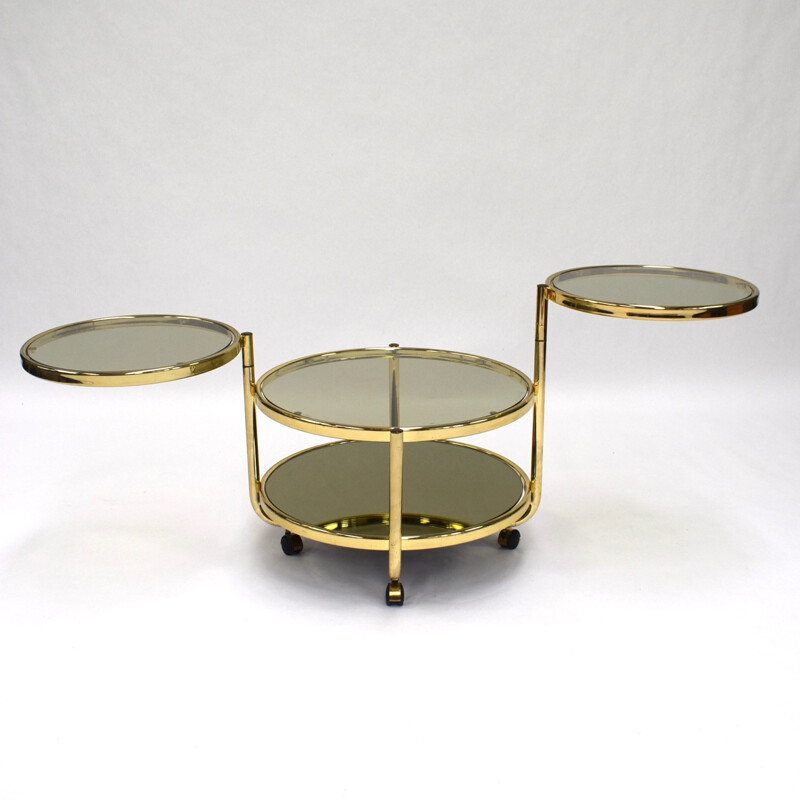 Vintage Hollywood Regency coffee table in brass - 1970s