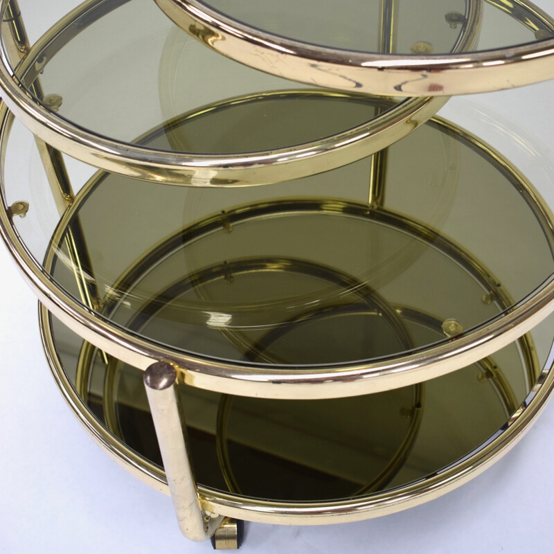 Vintage Hollywood Regency coffee table in brass - 1970s