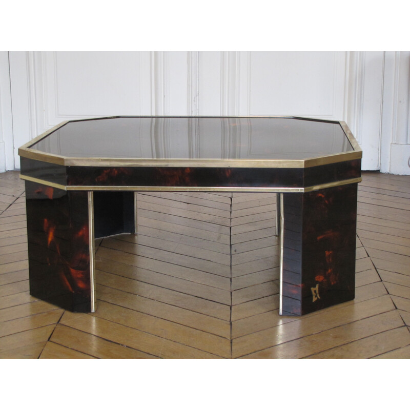 Gold Metal Vintage Coffee table - 1970s