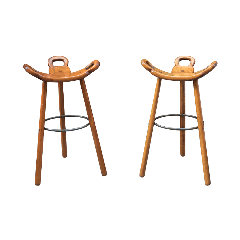 Set of 2 Marbella Vintage stools by Confonorm - 1970s