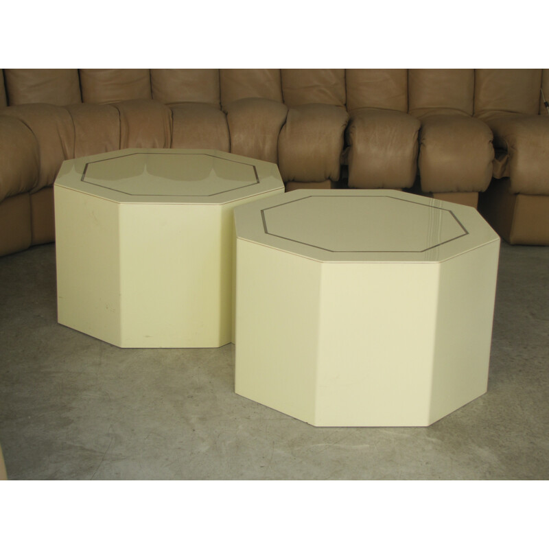 Set of 2 Vintage coffee tables pour Mahey - 1970s