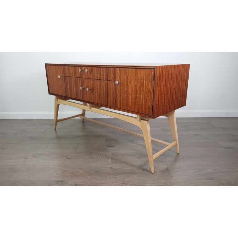 Enfilade Vintage en hêtre et en tek par Meredew - 1950