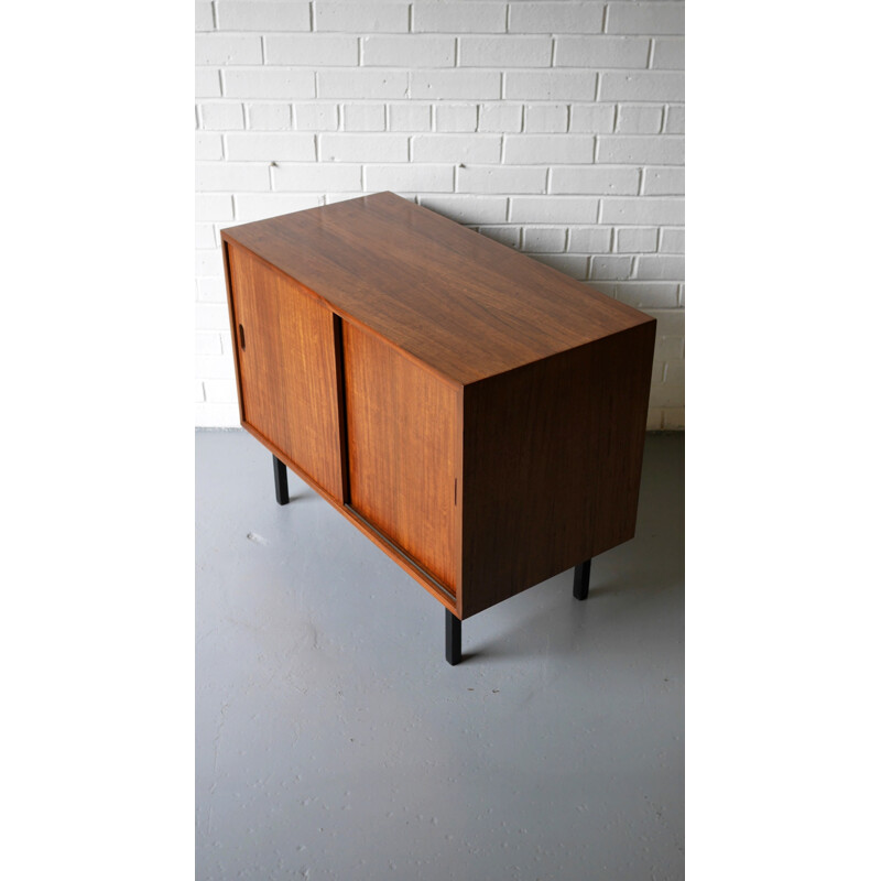 Vintage walnut cabinet by Robin Day for Hille - 1950s
