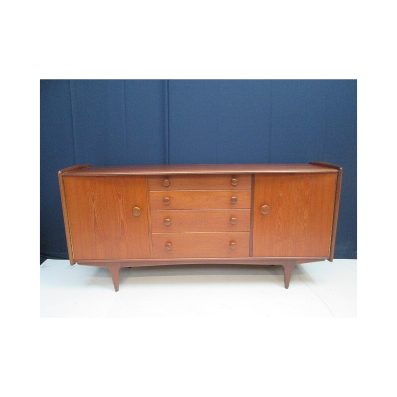 Scandinavian teak Vintage sideboard with drawers - 1960s