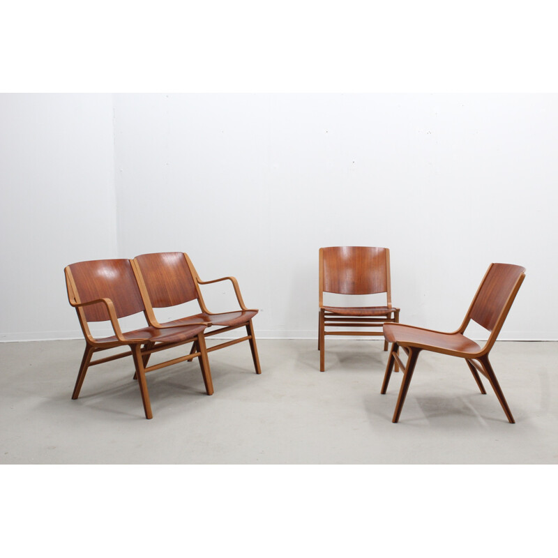 Set of 4 Vintage Lounge Chairs by Peter Hvidt & Orla Mølgaard-Nielsen for Fritz Hansen - 1960s