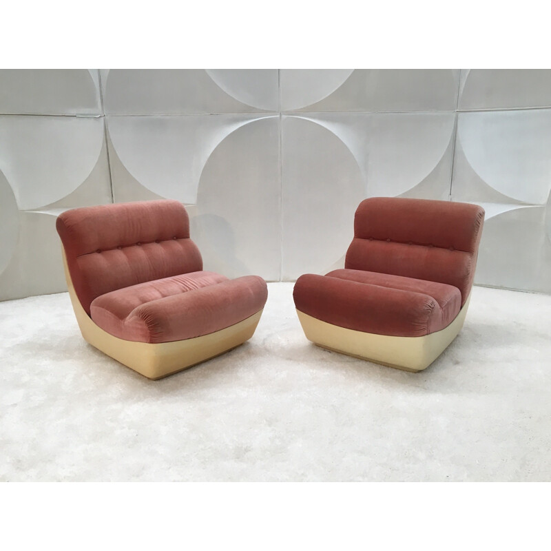 Set of 2 Vintage Space age Armchairs  - 1970s