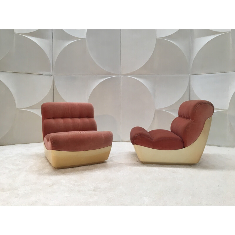 Set of 2 Vintage Space age Armchairs  - 1970s