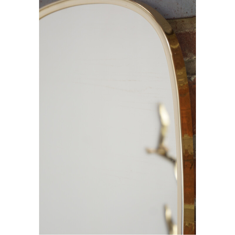 Belgium Brass and Glass Vintage mirror - 1950s