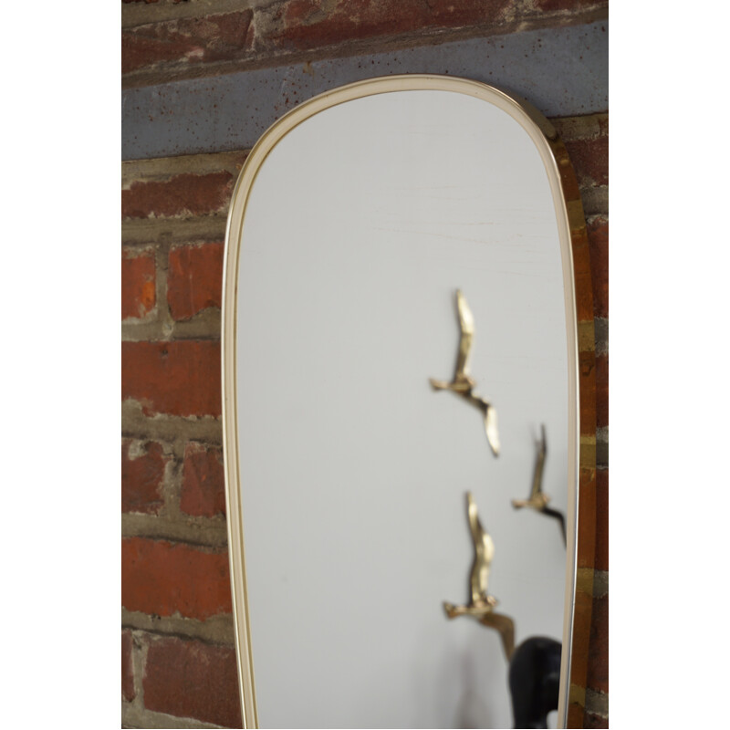 Belgium Brass and Glass Vintage mirror - 1950s