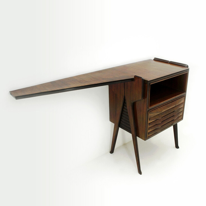 italian vintage wooden console desk - 1950s