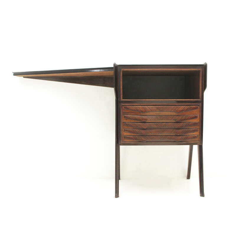 italian vintage wooden console desk - 1950s