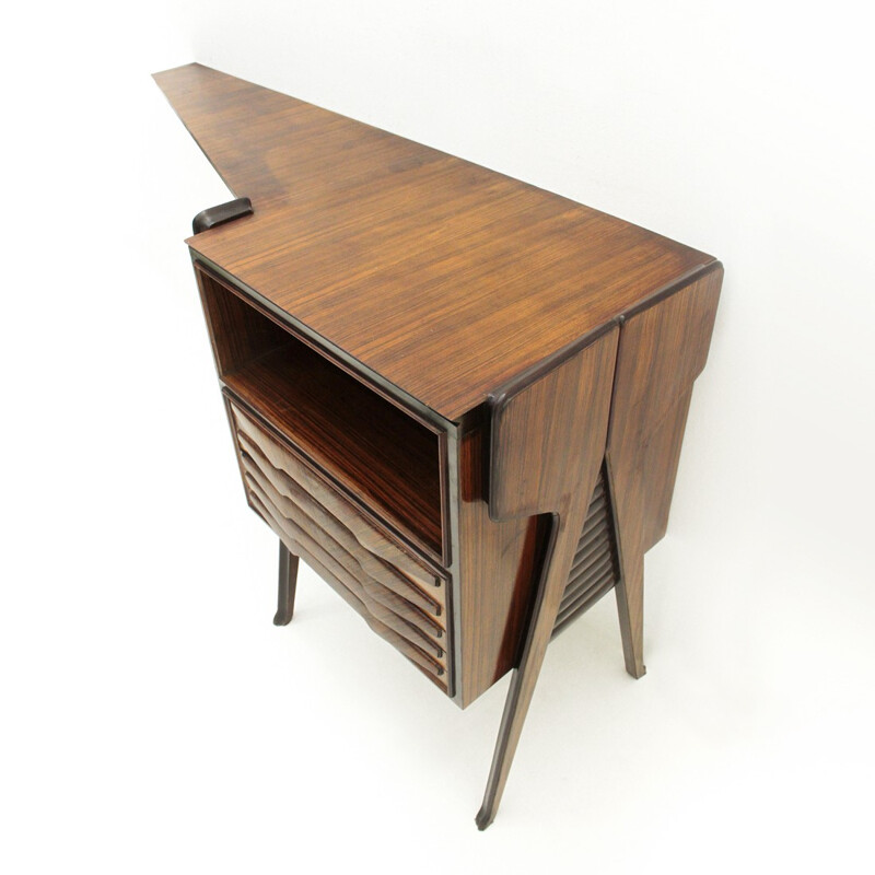 italian vintage wooden console desk - 1950s