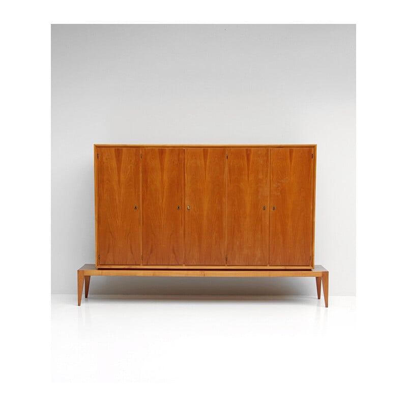 Decorative vintage walnut cabinet, 1950