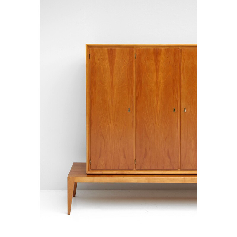 Decorative vintage walnut cabinet, 1950