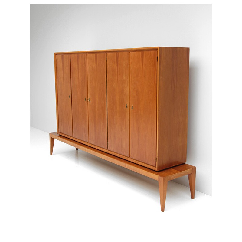 Decorative vintage walnut cabinet, 1950