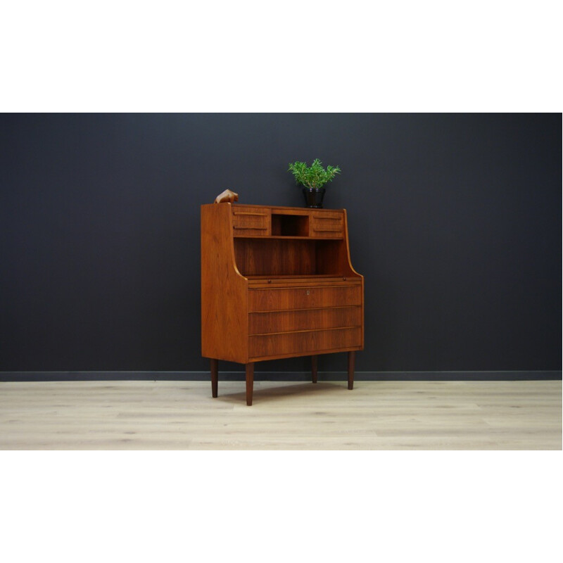 Danish vintage secretary in teak - 1960s