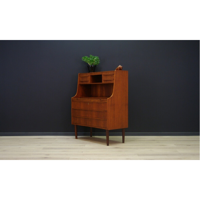 Danish vintage secretary in teak - 1960s