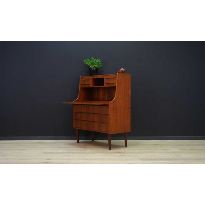 Danish vintage secretary in teak - 1960s