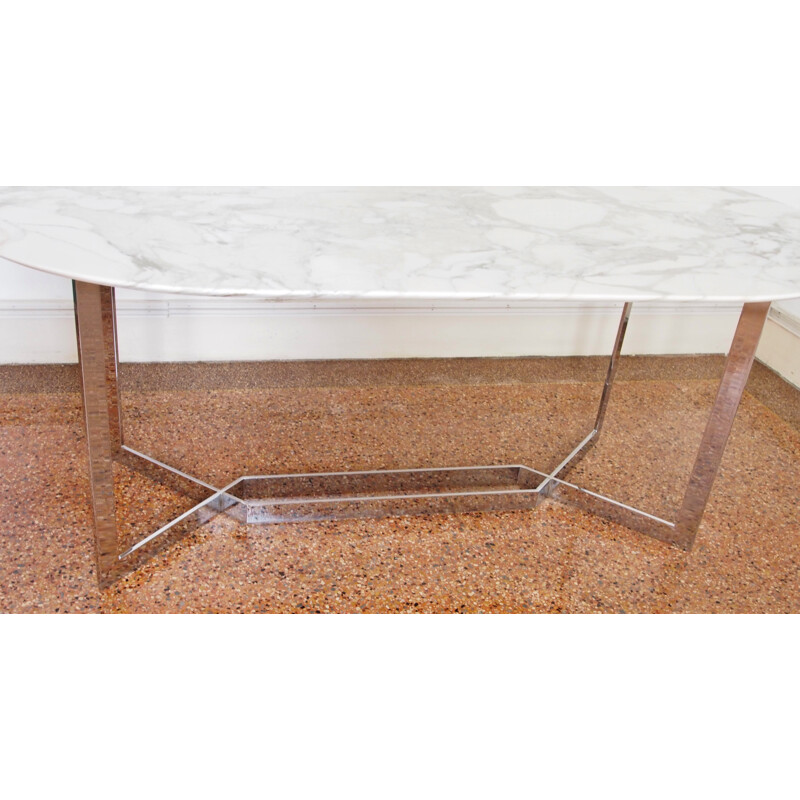 Vintage table in marble by Paul Legeard - 1970s