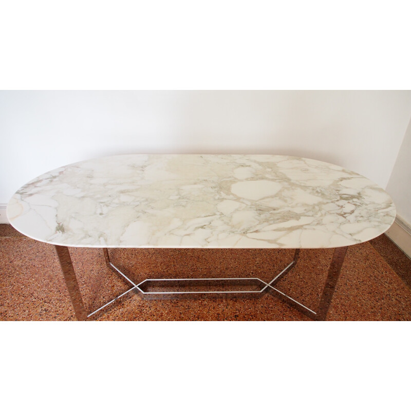 Vintage table in marble by Paul Legeard - 1970s