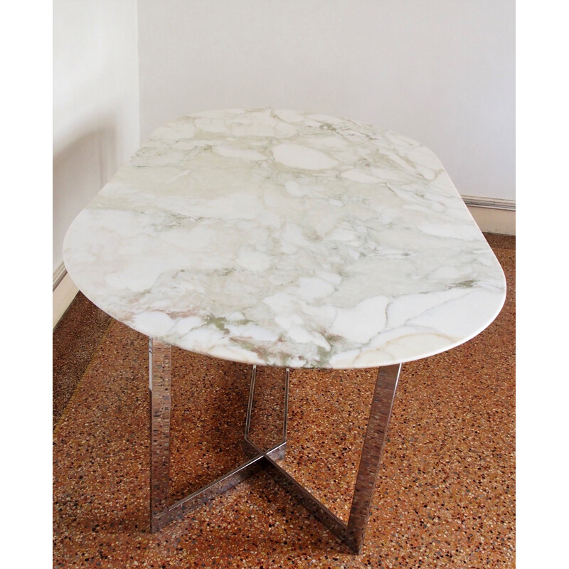 Vintage table in marble by Paul Legeard - 1970s