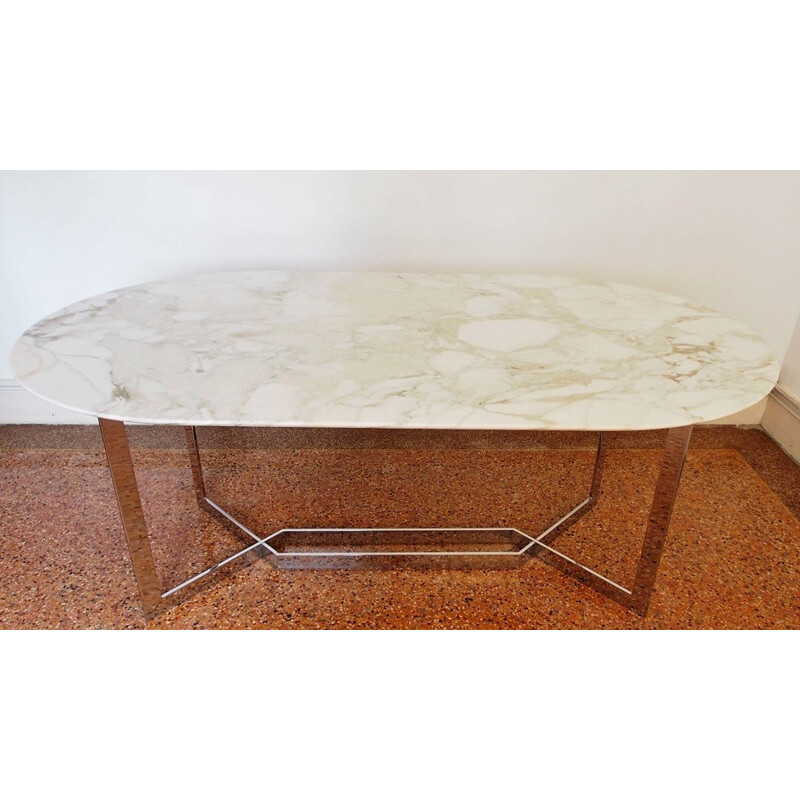 Vintage table in marble by Paul Legeard - 1970s