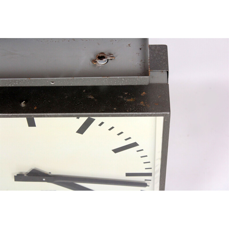 Large Double Sided Railway Clock from Pragotron - 1970s