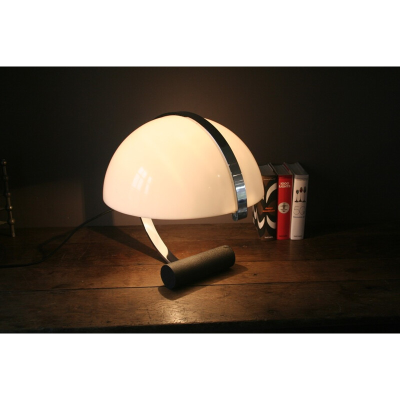 Lampe de bureau en métal et plexi, édition Stilnovo - 1970