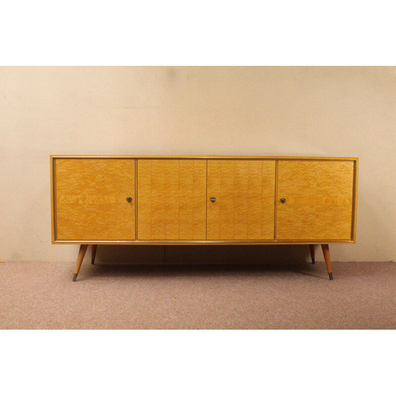 Vintage Sideboard in Swiss pear with 4 doors - 1950s