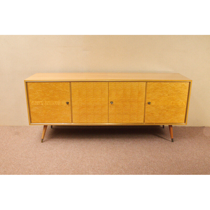 Vintage Sideboard in Swiss pear with 4 doors - 1950s