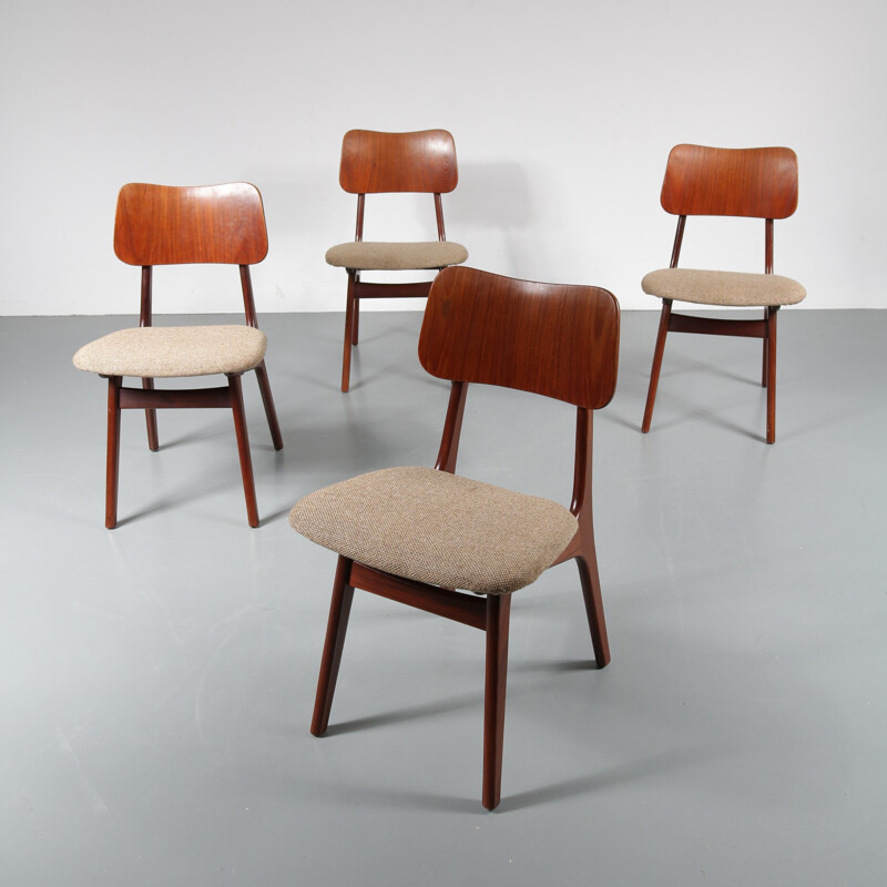 Set of 4 Dutch Vintage dining chairs by Van Teeffelen - 1950s