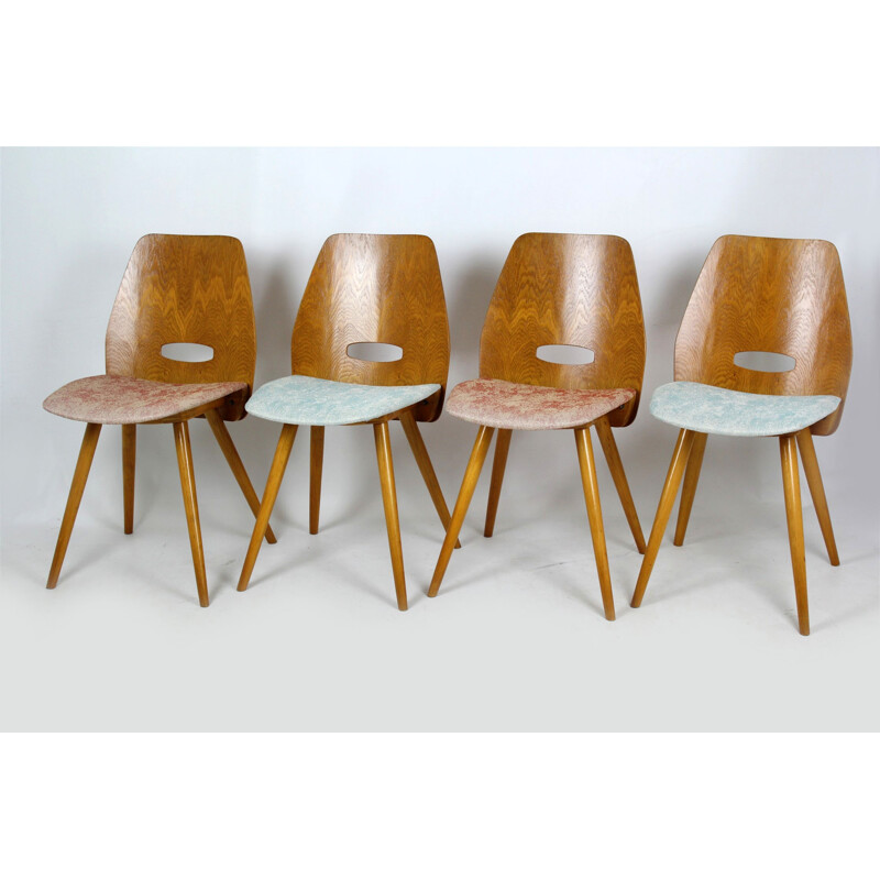 Set of 4 Dining Chairs by Frantisek Jirak for Tatra - 1960s