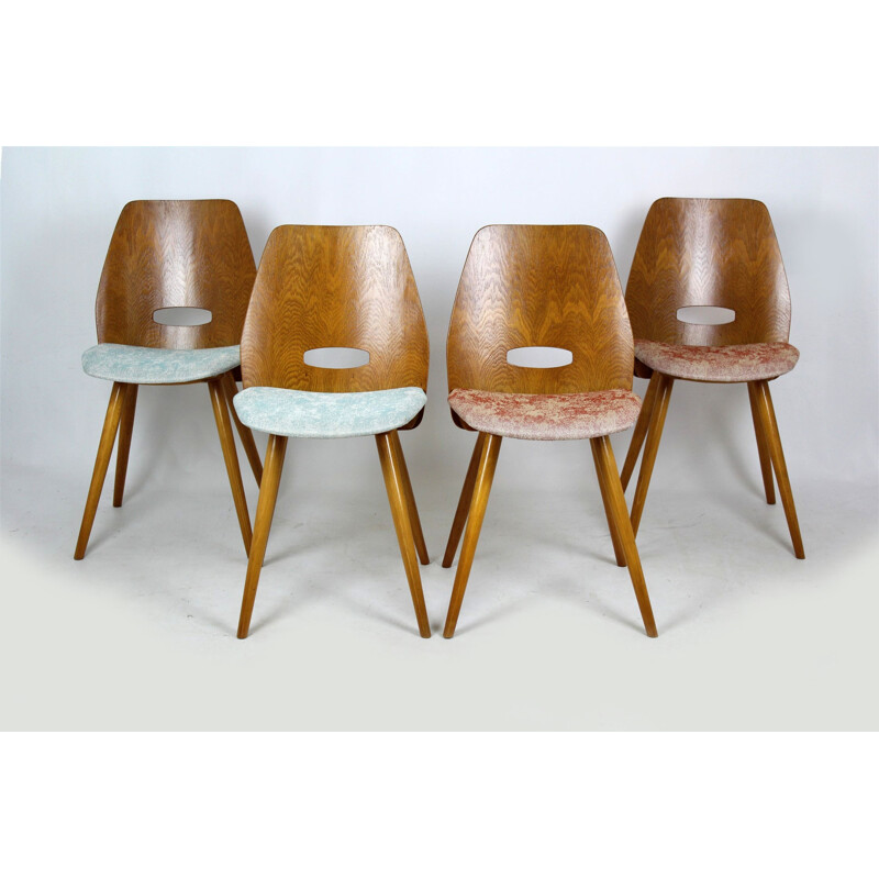 Set of 4 Dining Chairs by Frantisek Jirak for Tatra - 1960s