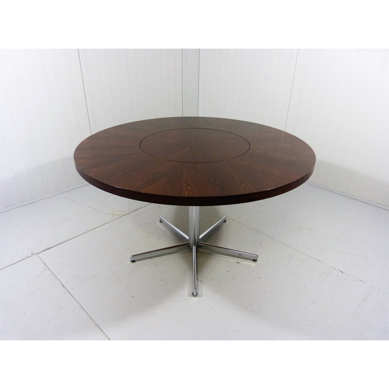 Round Rio Rosewood Dining Table with - 1960s