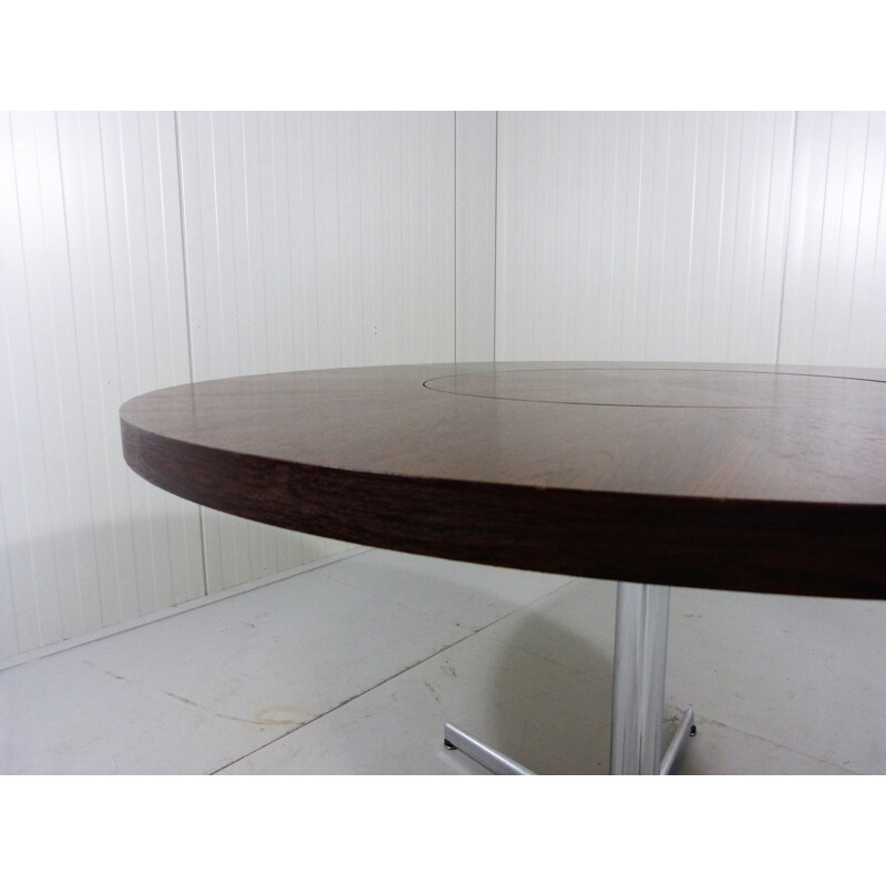 Round Rio Rosewood Dining Table with - 1960s