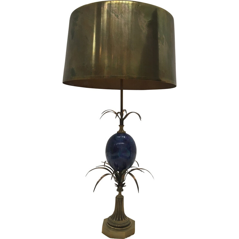 Vintage table lamp in brass for Maison Charles - 1960s