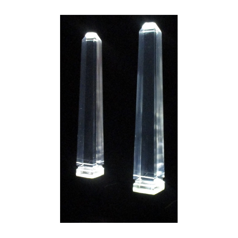 Paar leuchtende Vintage-Lampen aus Plexiglas von Romeo Circa , 1970