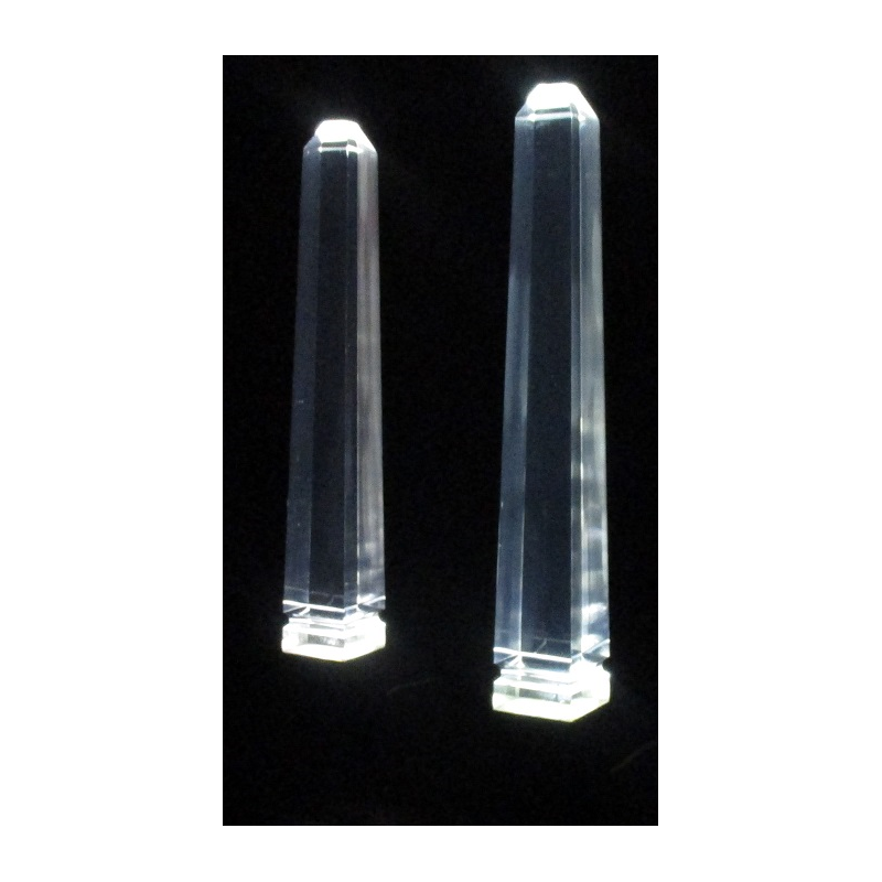 Pair of vintage luminous plexi lamps by Romeo Circa , 1970