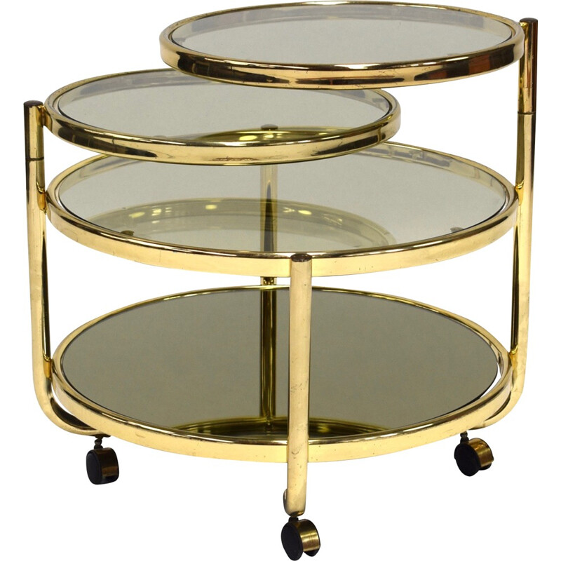 Vintage Hollywood Regency coffee table in brass - 1970s