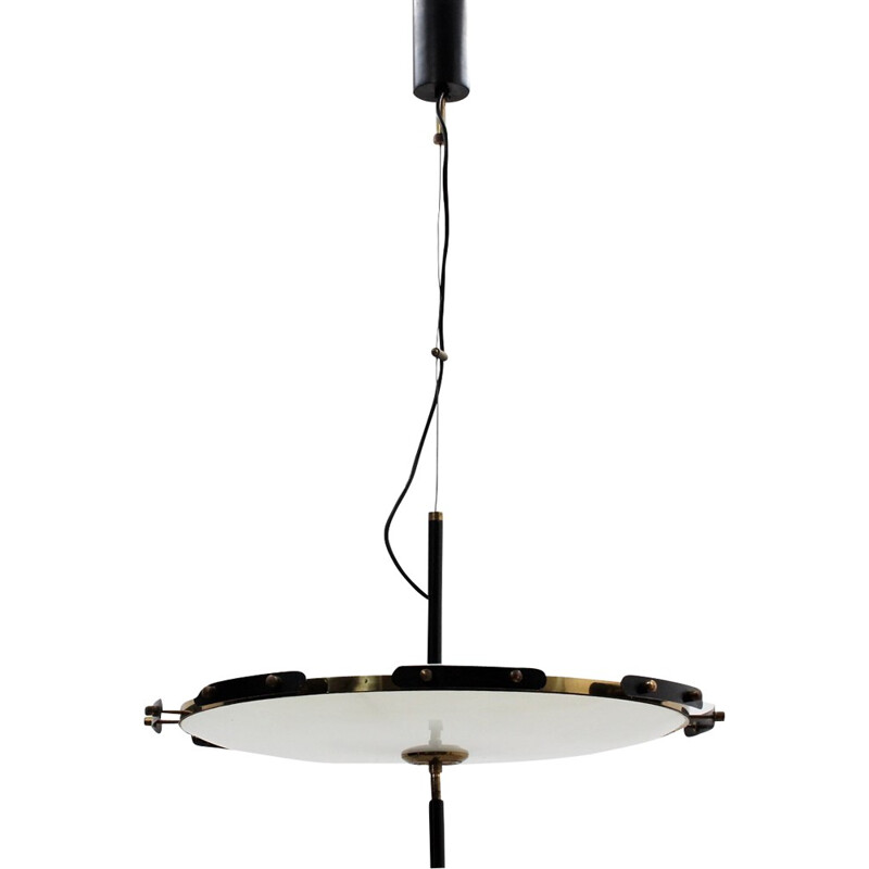 Vintage italian pendant lamp in brass - 1950s