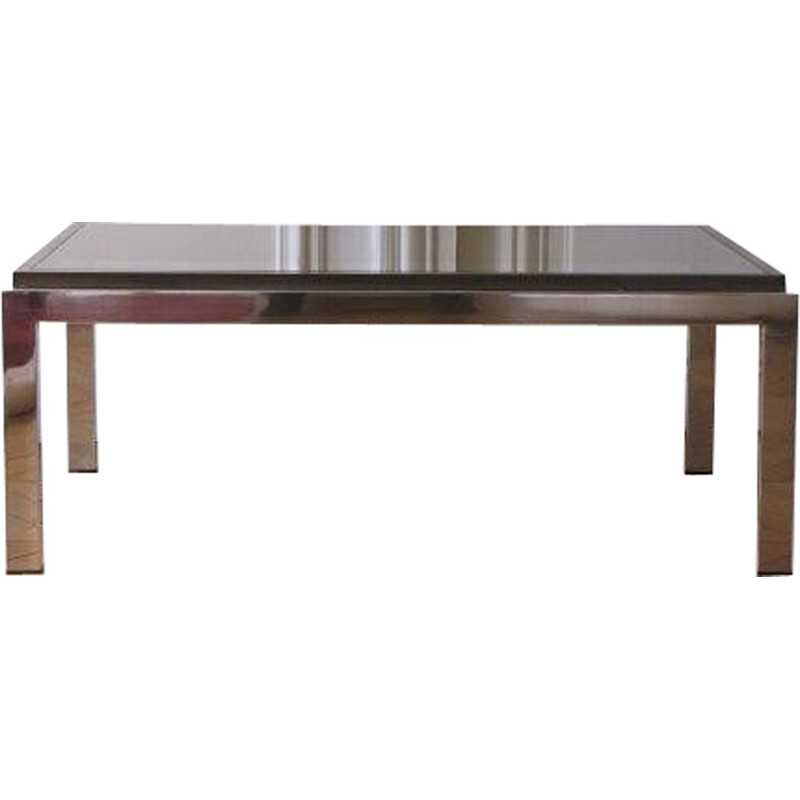 Chrome and brass Vintage Coffee table  - 1970s