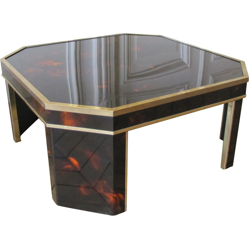 Gold Metal Vintage Coffee table - 1970s