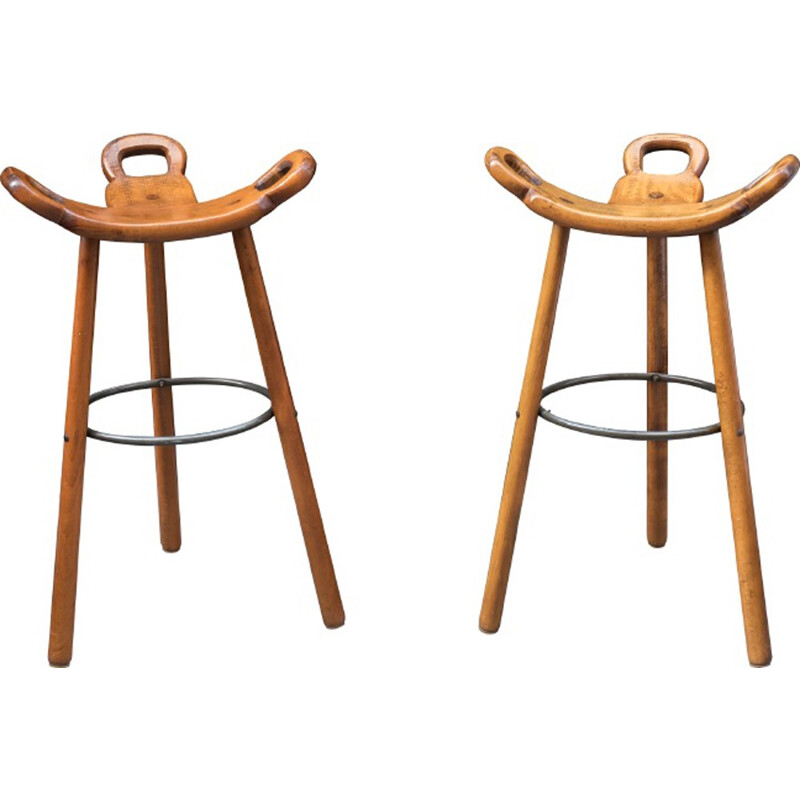 Set of 2 Marbella Vintage stools by Confonorm - 1970s