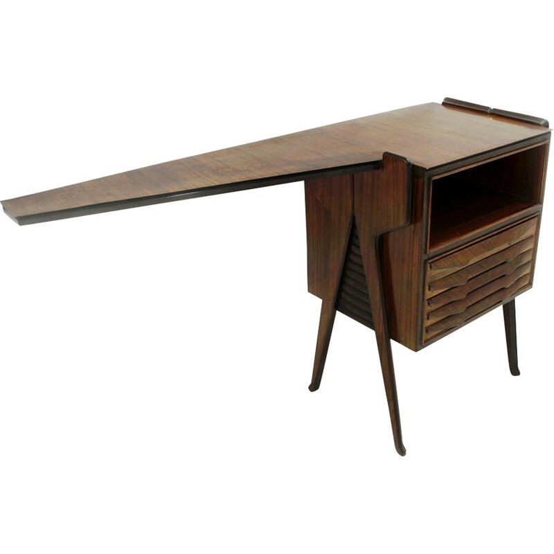 italian vintage wooden console desk - 1950s