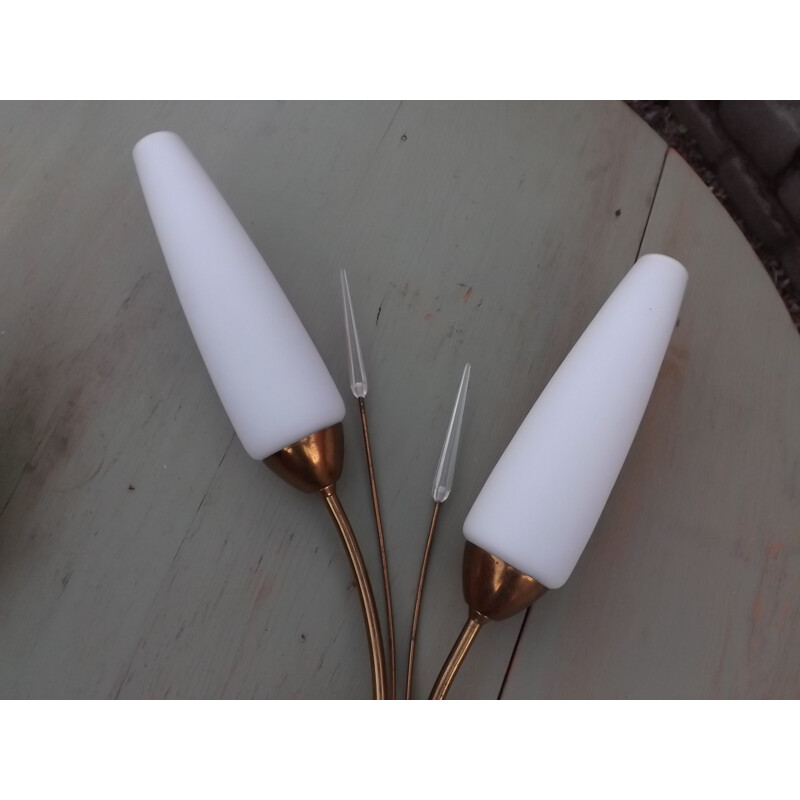 Set of 2 vintage double Wall sconces Arlus - 1960s
