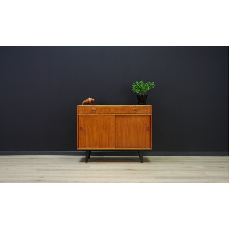 Vintage one drawer teak cabinet - 1960s