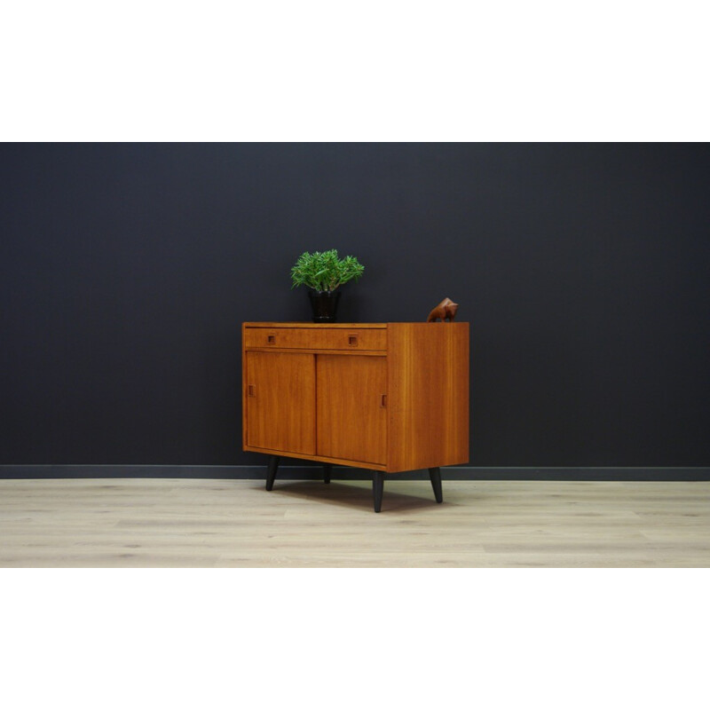 Vintage one drawer teak cabinet - 1960s