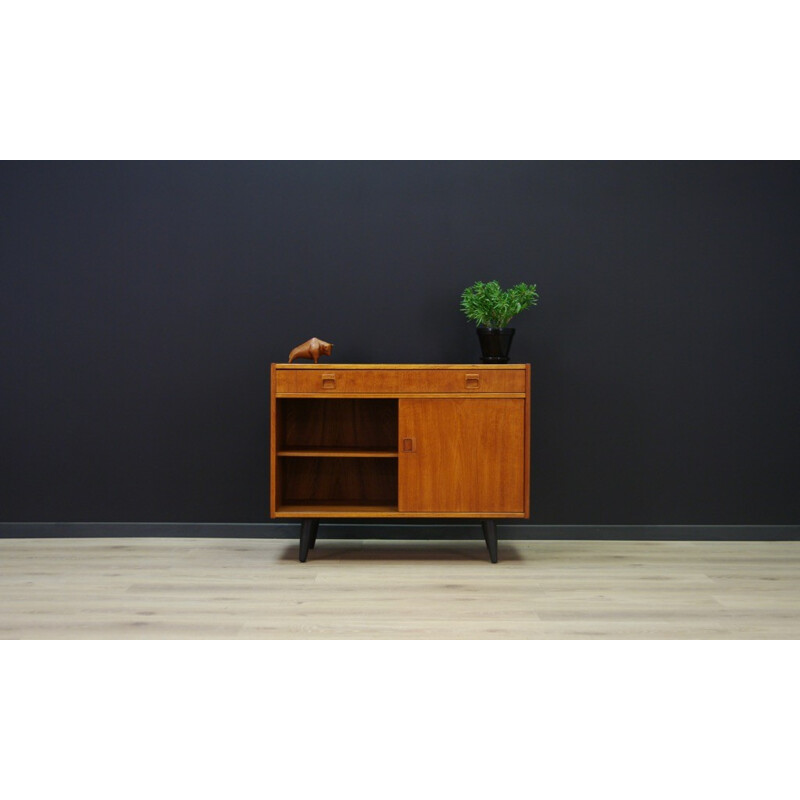 Vintage one drawer teak cabinet - 1960s